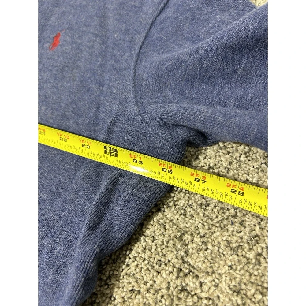 Polo Ralph Lauren Mens XL Navy 1/4 Zip Pullover Long Sleeve 100% Cotton Red Pony